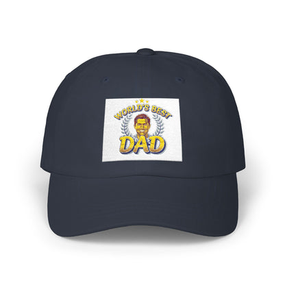 Dad Lion Patch Cap — Classic Embroidered “World's Best Dad” Baseball Hat