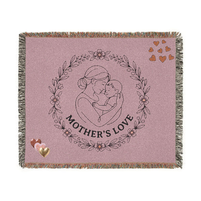 Mother's Love Woven Blanket — Soft Decorative Throw for New Moms & Mother's Day Gift