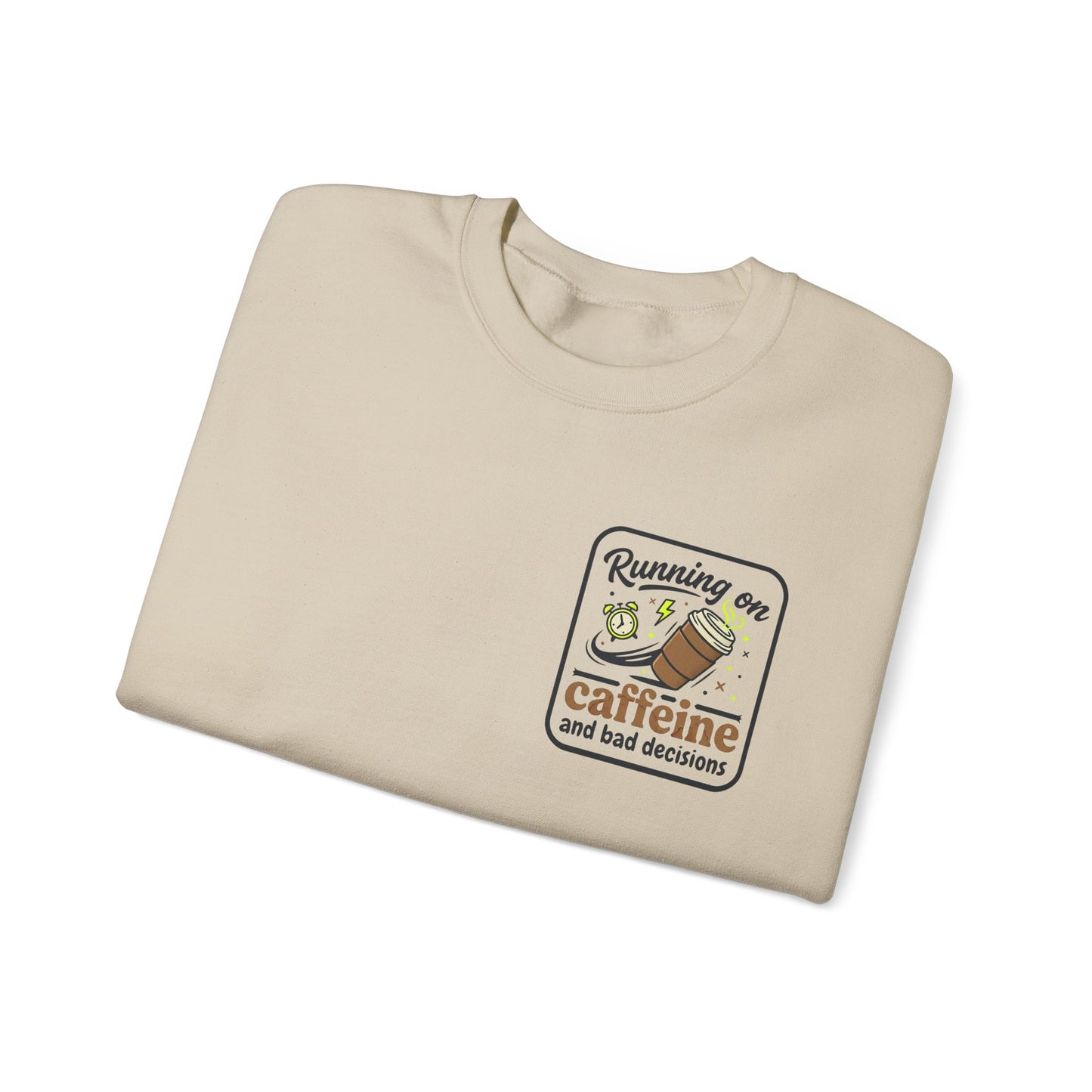 Crewneck Sweatshirt — "Mentally on Vacation, Physically at Work" Coffee Vibe