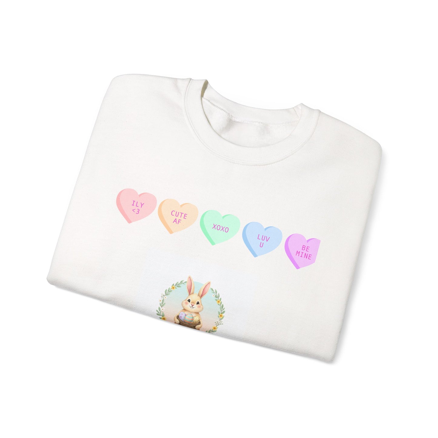 Easter Bunny & Candy Hearts Crewneck Sweatshirt