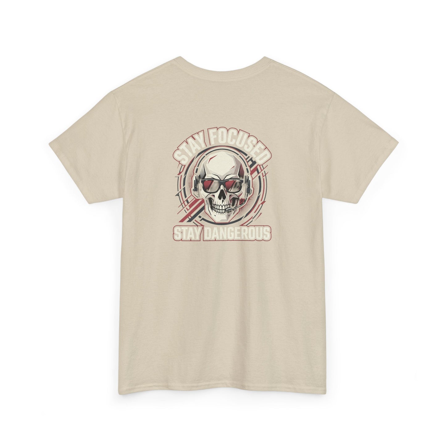 Unisex Heavy Cotton Tee DISCIPLINE OVER FEELINGS , STAY FOCUSED STAY DANGEROUS.