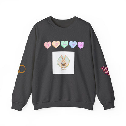 Easter Bunny & Candy Hearts Crewneck Sweatshirt