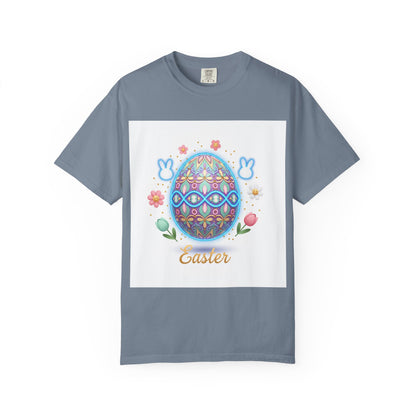 Easter Egg T-Shirt — Pastel Painted Egg & Basket Graphic