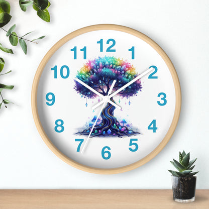 Colorful Tree Wall Clock — Rainbow Tree Home Decor Clock
