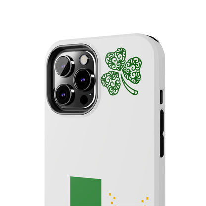 St. Patrick's Pixel Leprechaun Tough Phone Case — Shamrock & Beer Mug