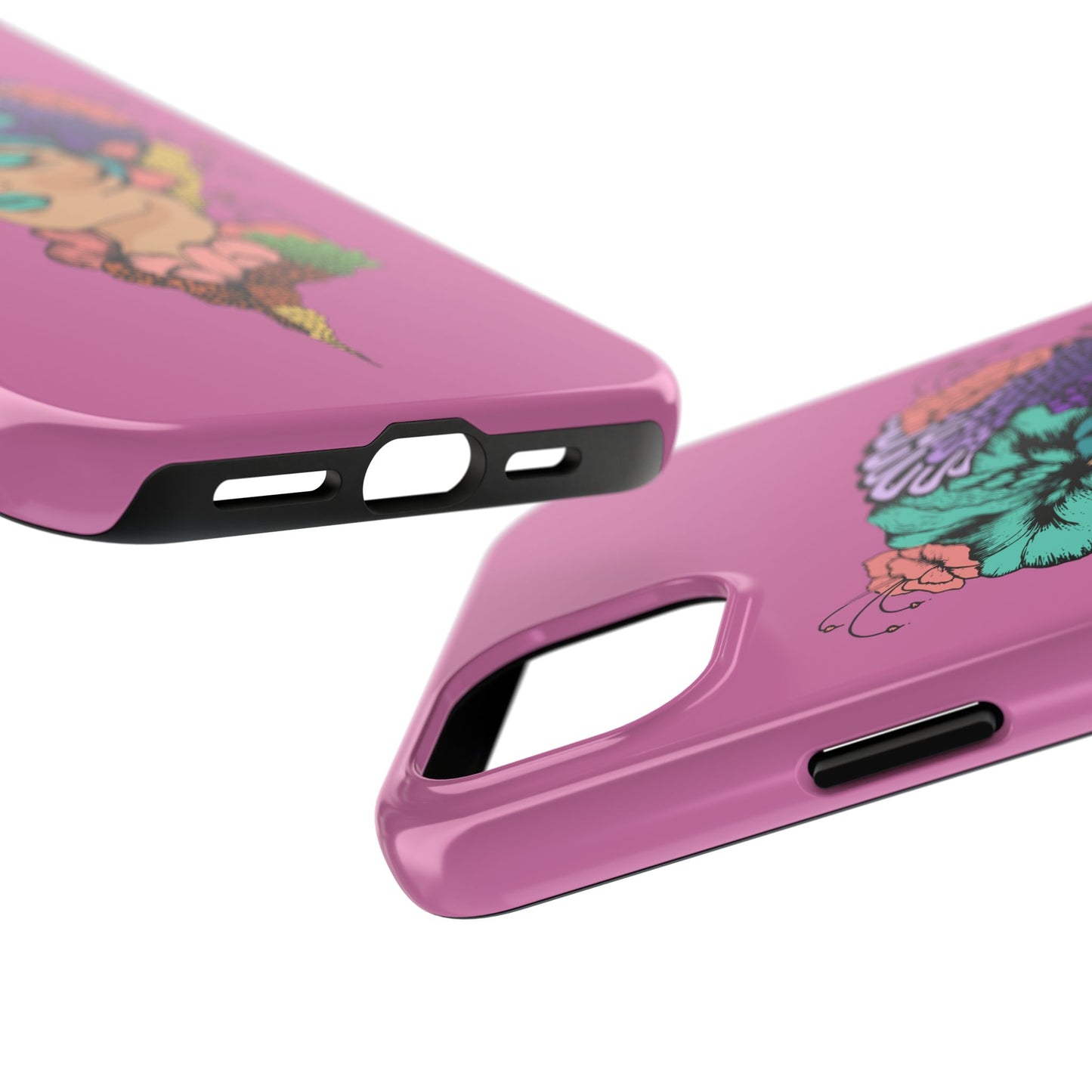 Tough Phone Case — Retro Floral Femme Illustration, Protective Art Phone Cover