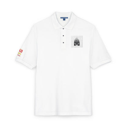 Embroidered Forest Camp Polo — Nature Graphic Chest & Sleeve Patch