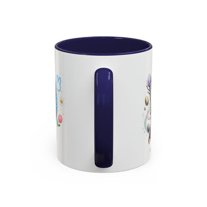 Easter Egg Accent Coffee Mug — Colorful Floral Bunny Design (11/15oz)