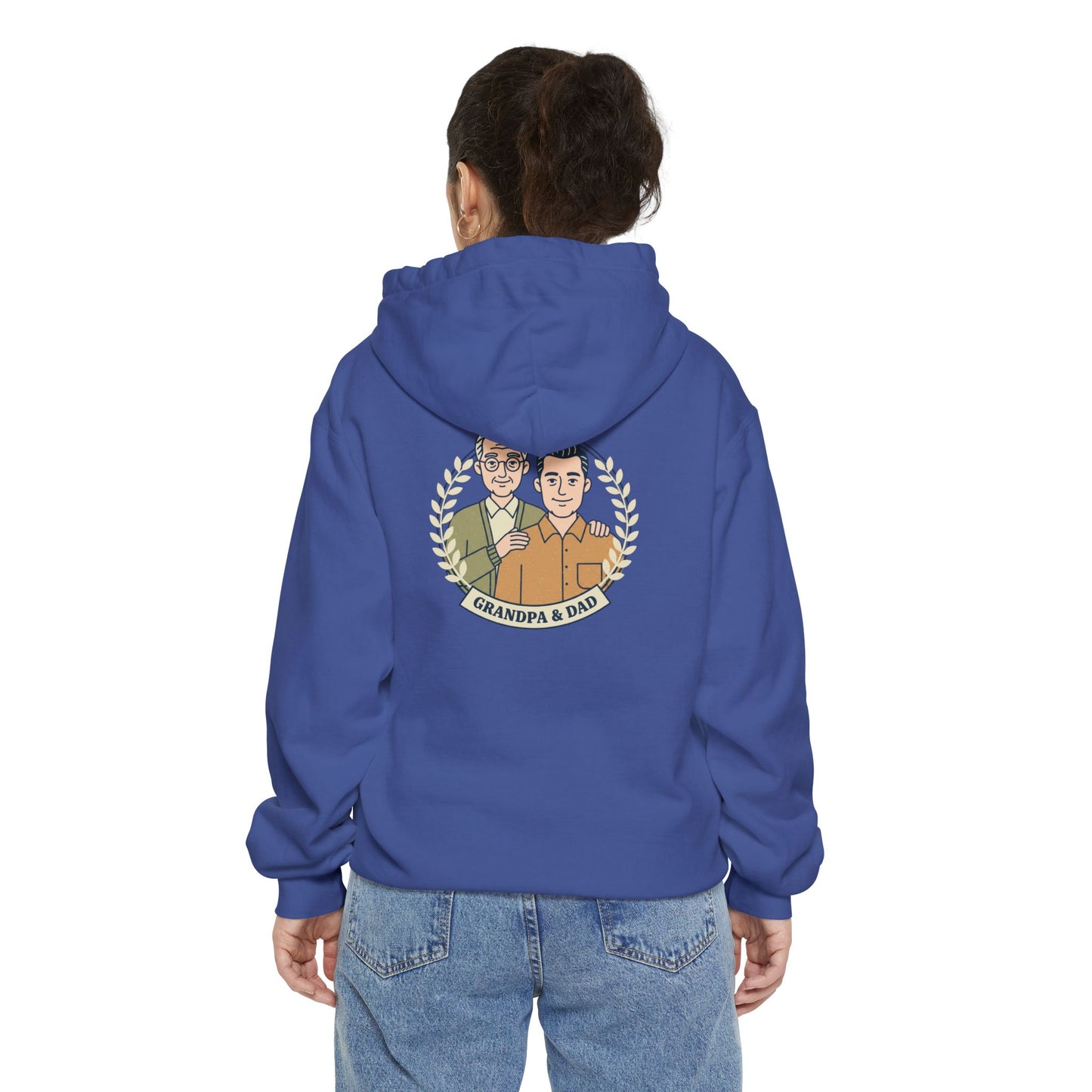 Grandpa & Dad Portrait Hoodie — Family Vintage Crewneck