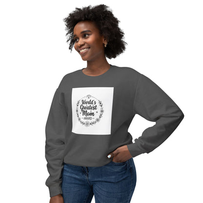 World's Greatest Mom Crewneck Sweatshirt – Floral Award Design, Mother's Day Gift