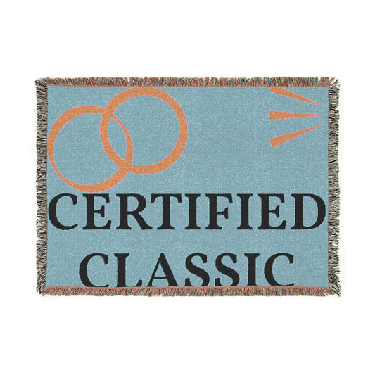 Certified Classic Woven Blanket — Retro Rings Throw for Living Room & Gift