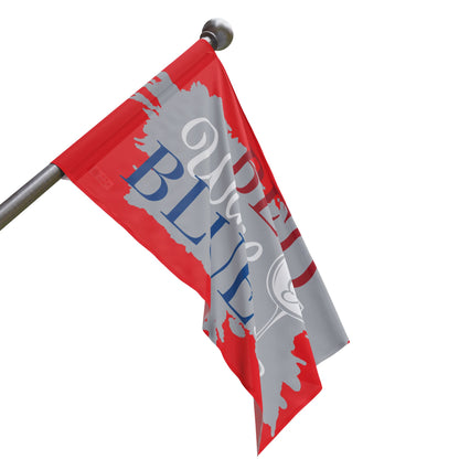 Flag - Red Wine & Blue Decorative Flag (Bed Wine & Blue Design)