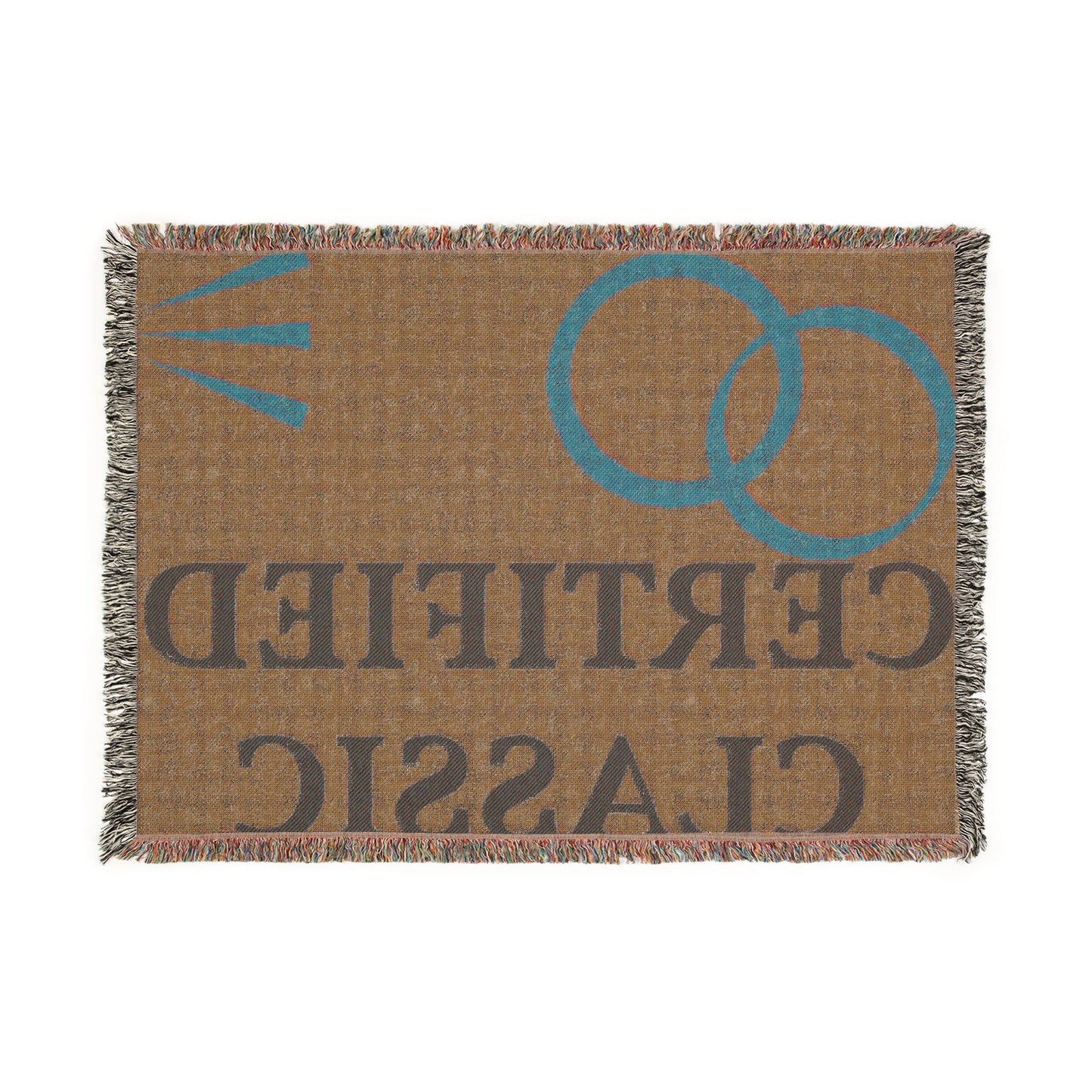 Certified Classic Woven Blanket — Retro Rings Throw for Living Room & Gift