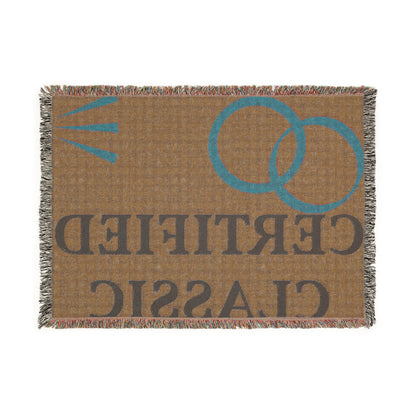 Certified Classic Woven Blanket — Retro Rings Throw for Living Room & Gift