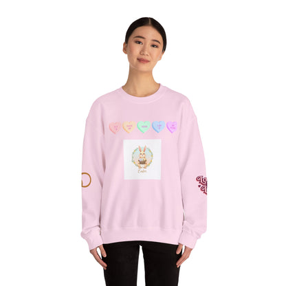Easter Bunny & Candy Hearts Crewneck Sweatshirt