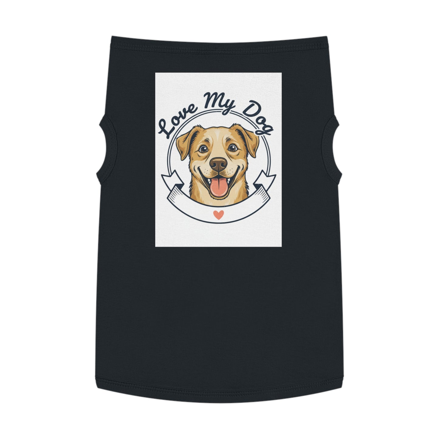 Dog Love Pet Tank Top - "Love My Dog" Cute Smiling Pup Graphic