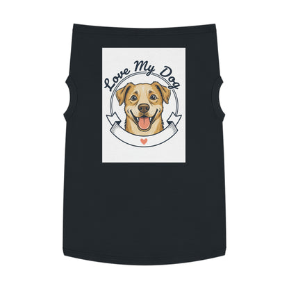 Dog Love Pet Tank Top - "Love My Dog" Cute Smiling Pup Graphic