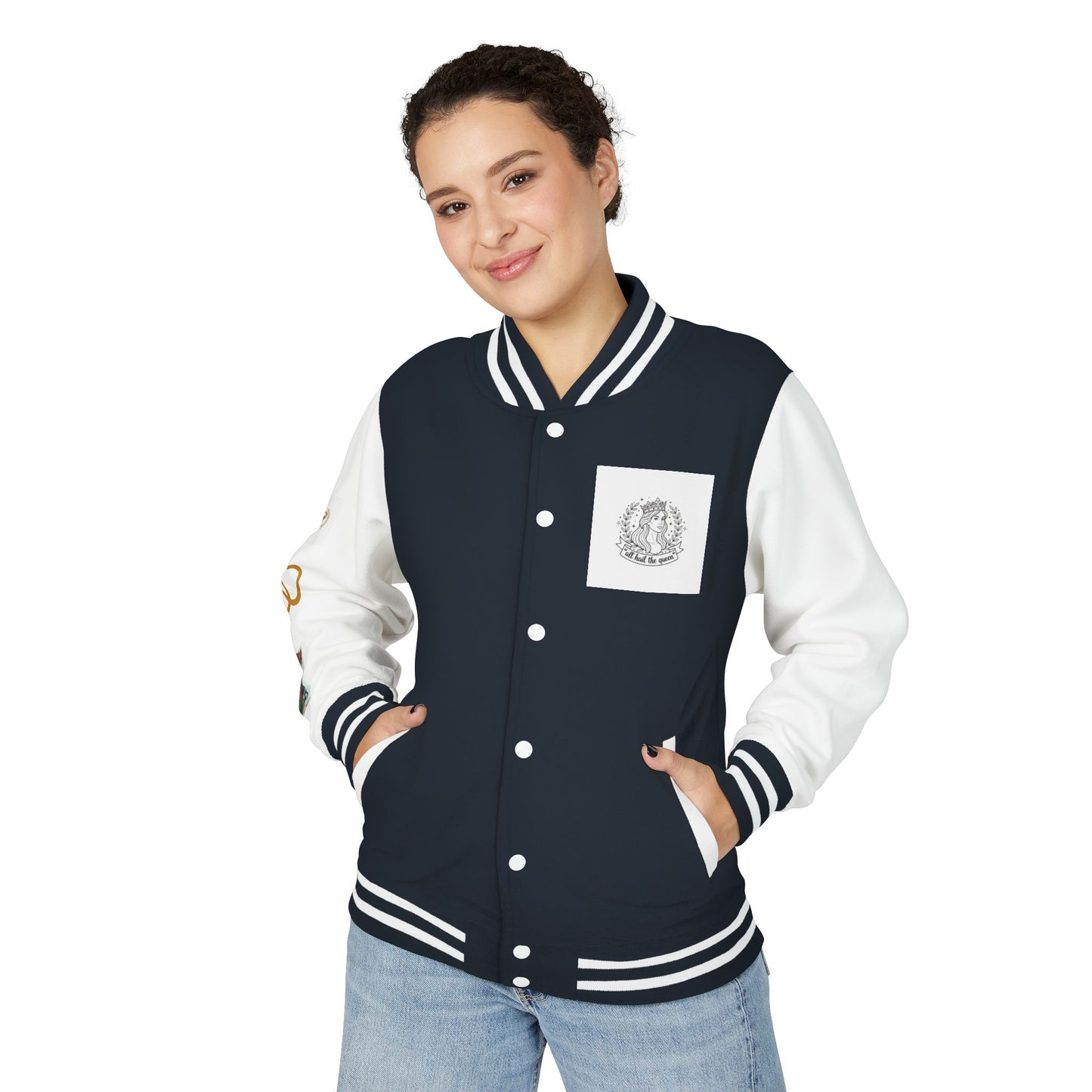 Letterman Jacket — Gothic Queen Illustration Varsity Jacket