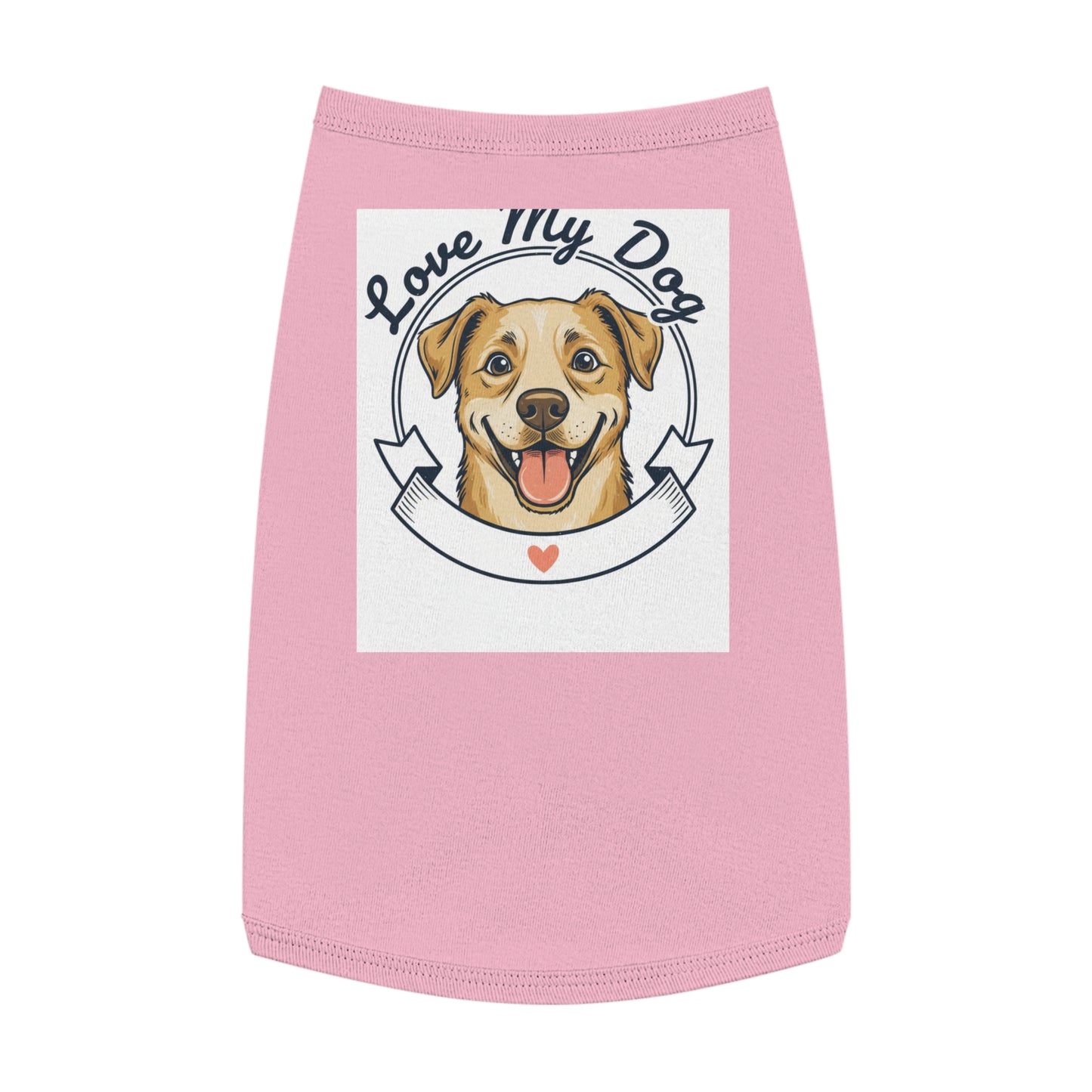 Dog Love Pet Tank Top - "Love My Dog" Cute Smiling Pup Graphic