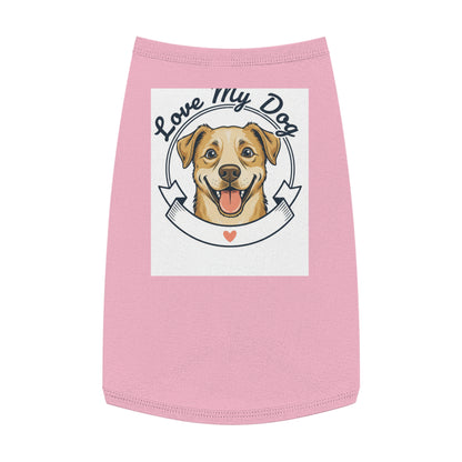 Dog Love Pet Tank Top - "Love My Dog" Cute Smiling Pup Graphic