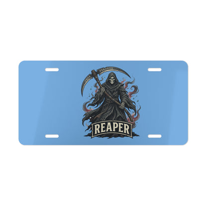 Reaper Skull Vanity Plate — Gothic Grim Reaper License Plate