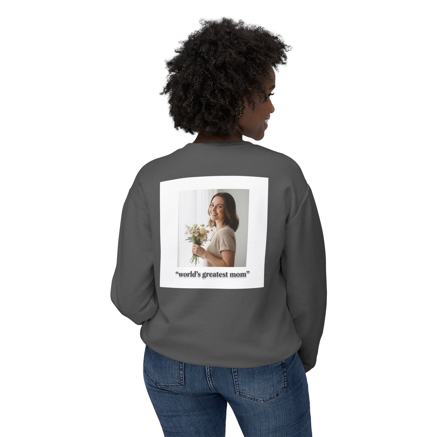 World's Greatest Mom Crewneck Sweatshirt – Floral Award Design, Mother's Day Gift