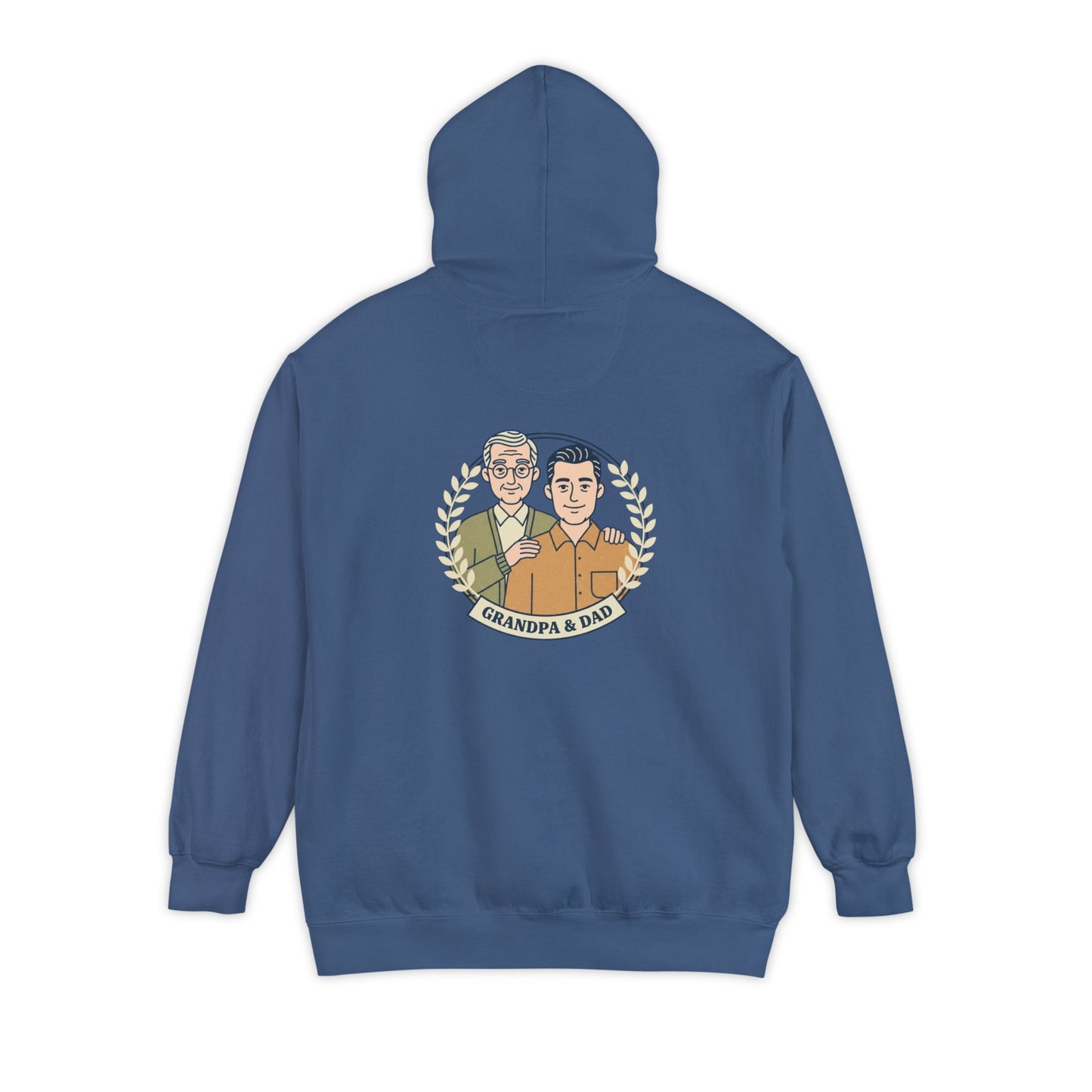 Grandpa & Dad Portrait Hoodie — Family Vintage Crewneck