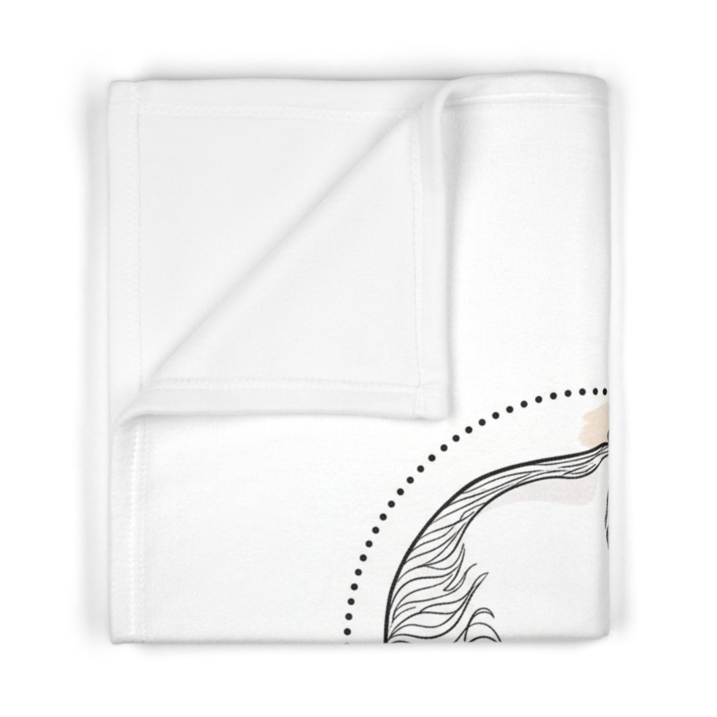 Baby Prayer Fleece Blanket - Peaceful Sleeping Infant Design with Heart