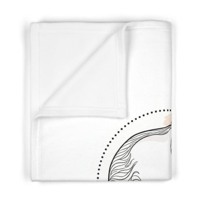 Baby Prayer Fleece Blanket - Peaceful Sleeping Infant Design with Heart