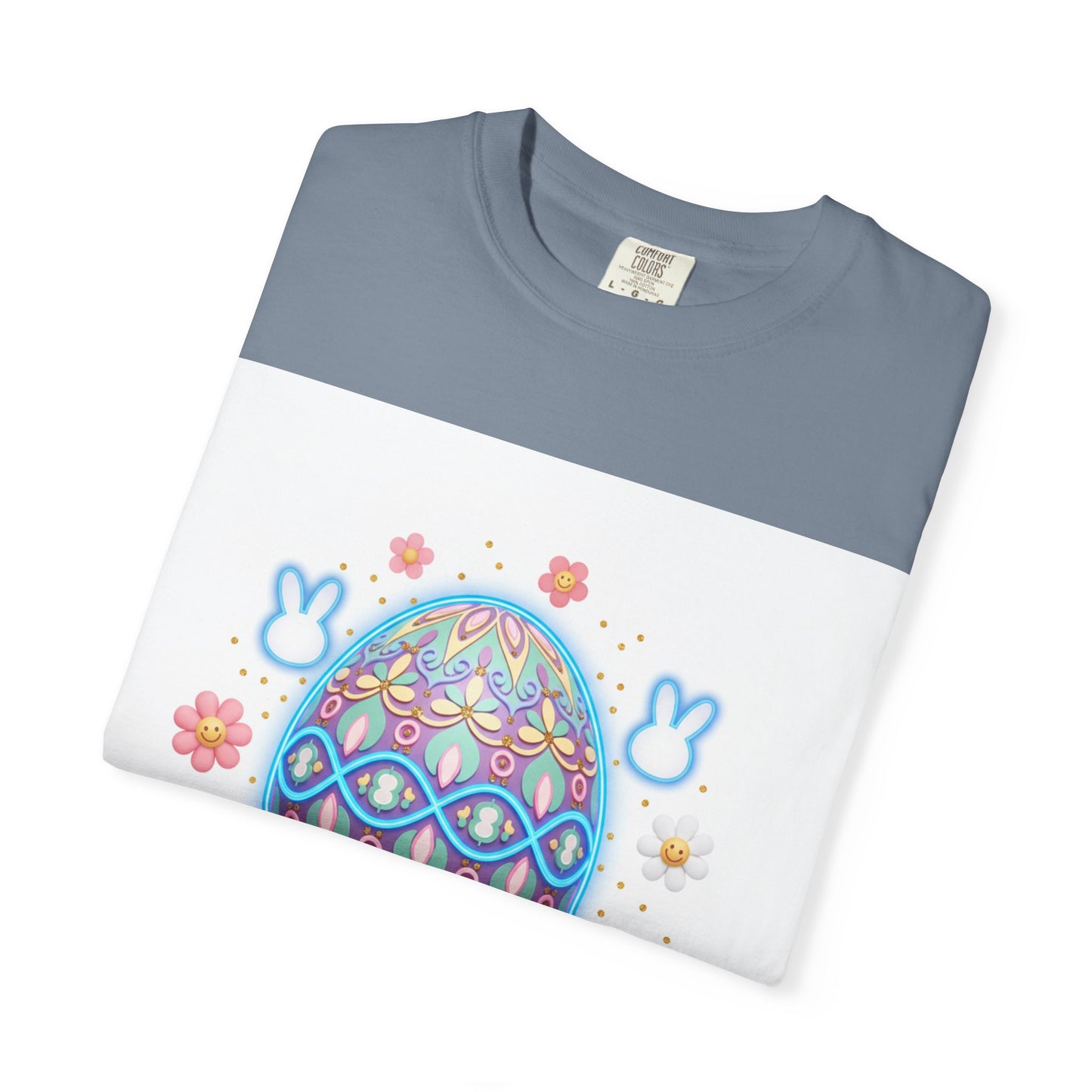 Easter Egg T-Shirt — Pastel Painted Egg & Basket Graphic