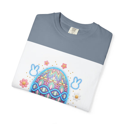Easter Egg T-Shirt — Pastel Painted Egg & Basket Graphic