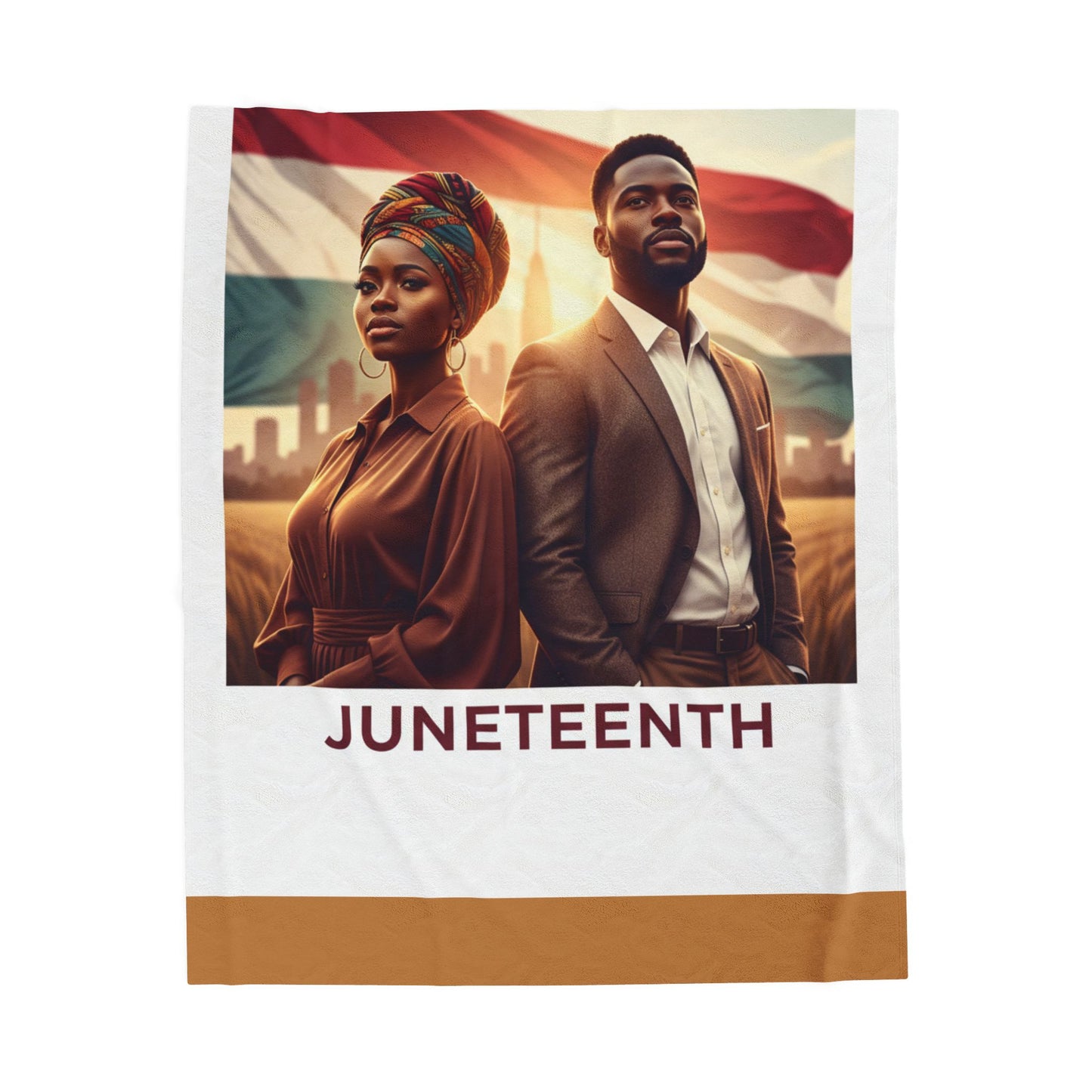 Juneteenth Velveteen Plush Blanket — Celebratory African American Freedom Tribute