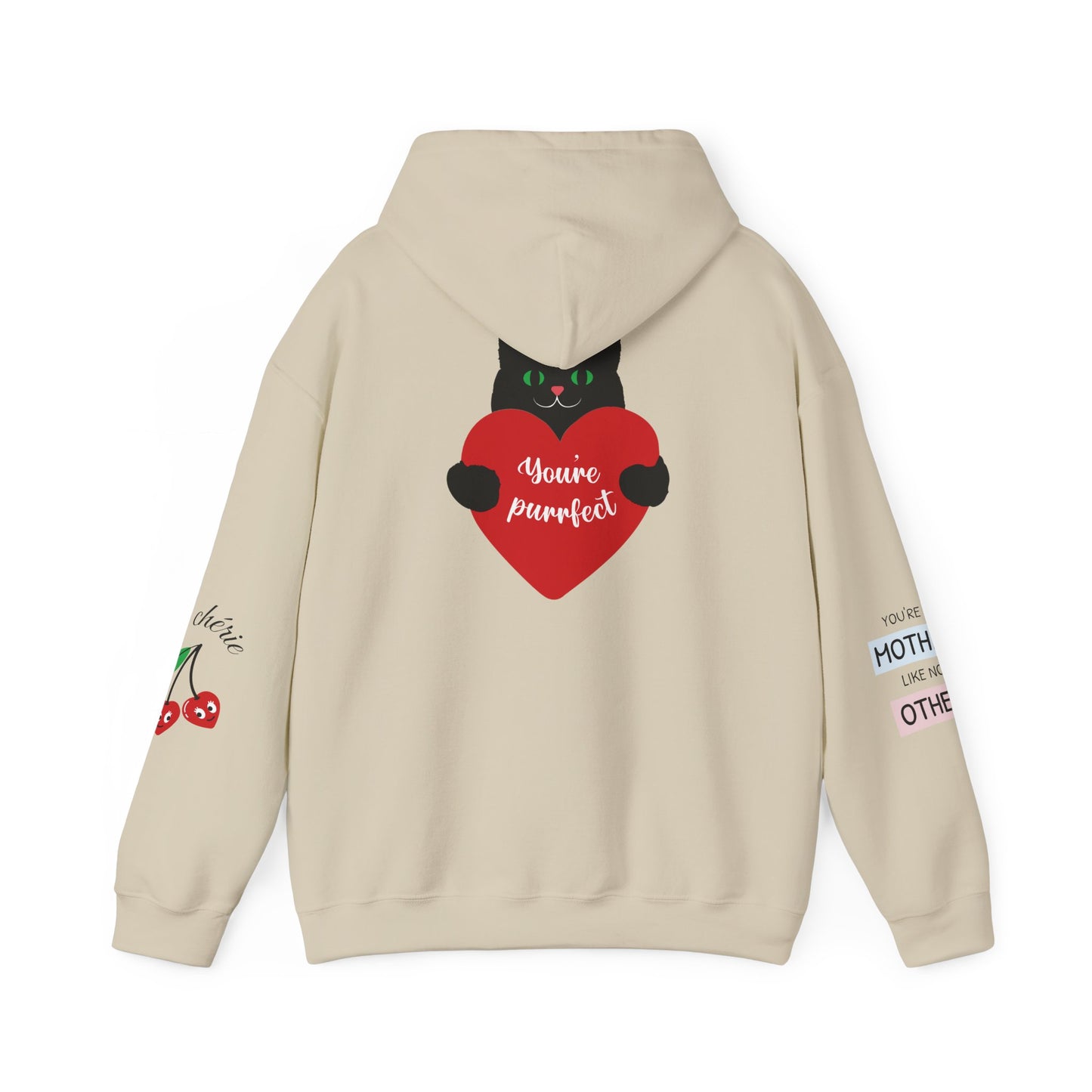 Mom Superhero Hoodie — “I don’t need superpowers, I am a MOM” Cat Heart Design
