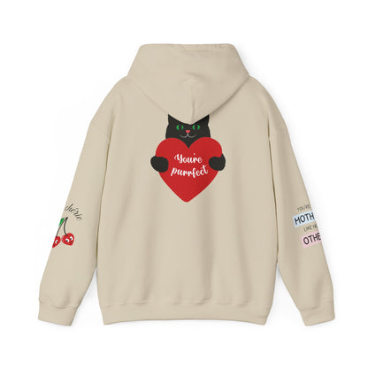 Mom Superhero Hoodie — “I don’t need superpowers, I am a MOM” Cat Heart Design