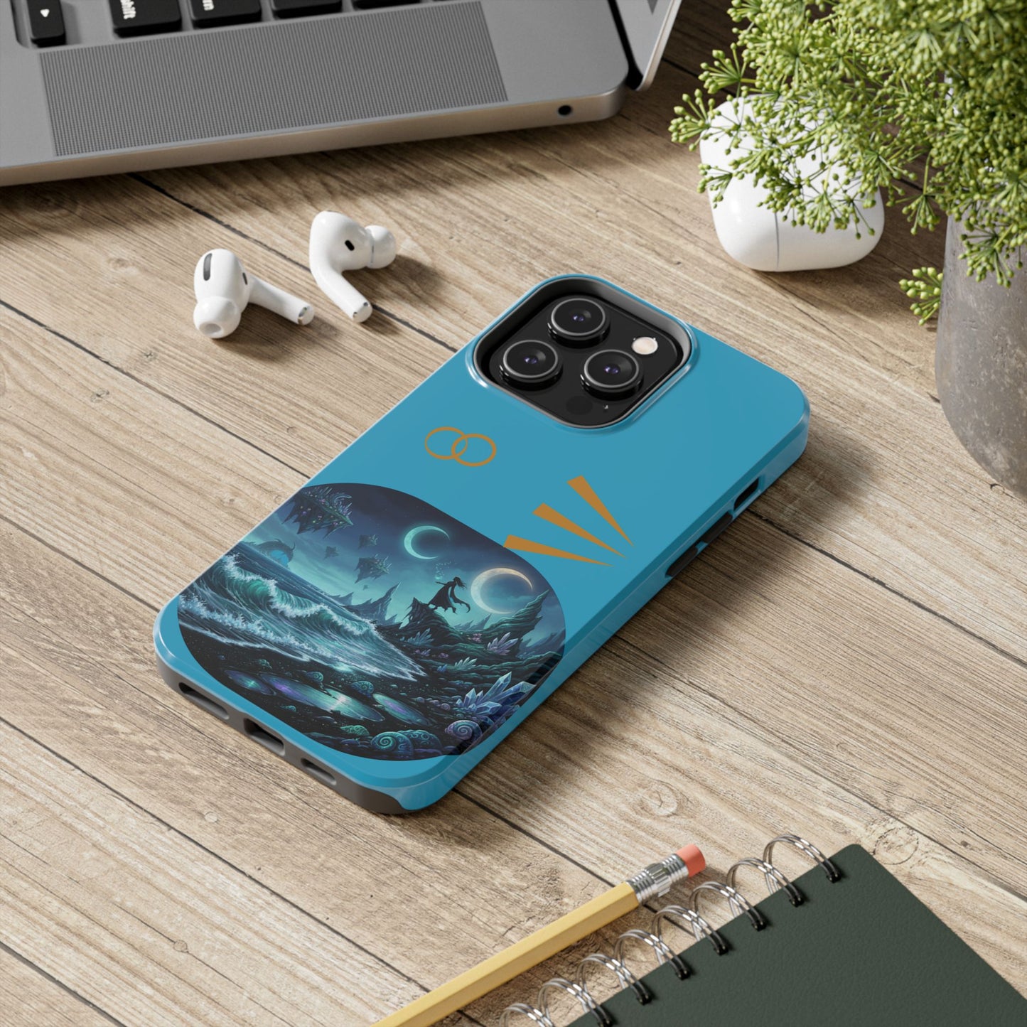 Tough Phone Case — Mystic Moonlit Shore Illustration