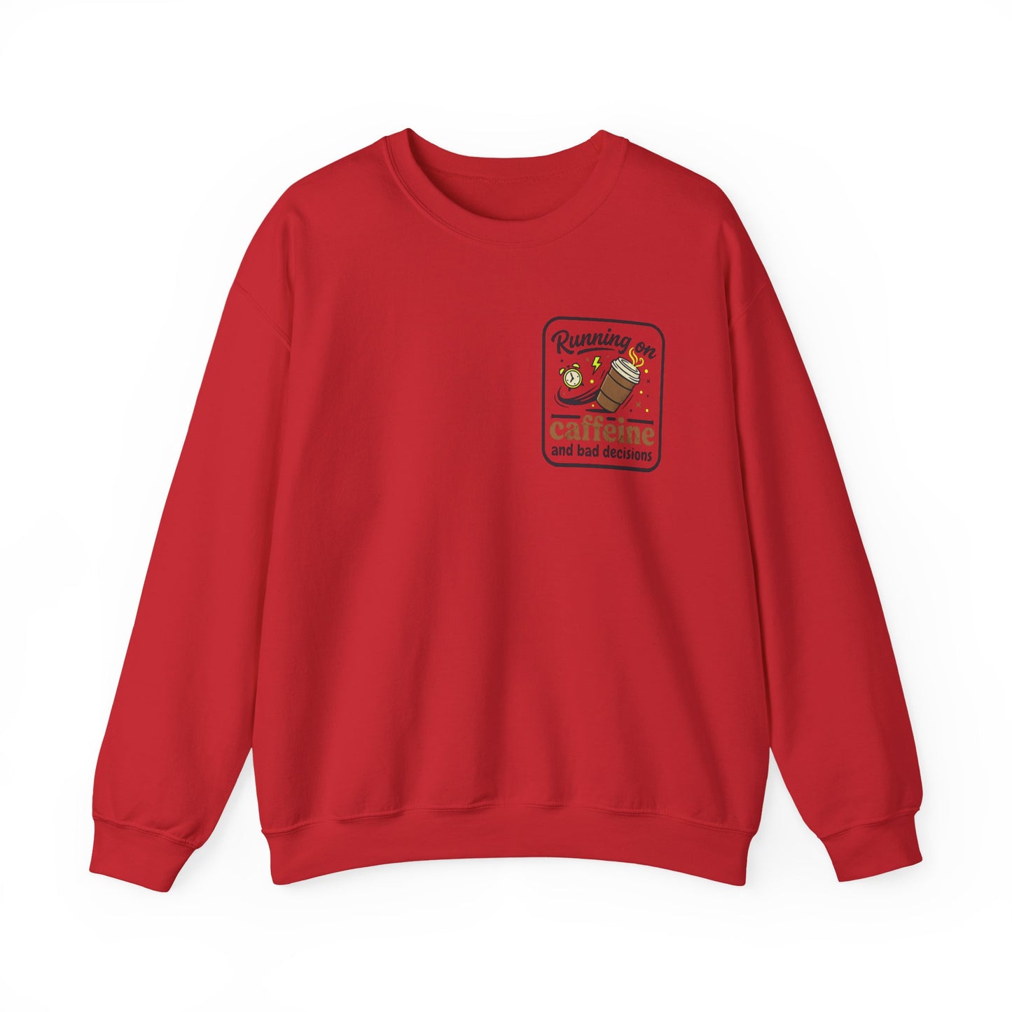 Crewneck Sweatshirt — "Mentally on Vacation, Physically at Work" Coffee Vibe