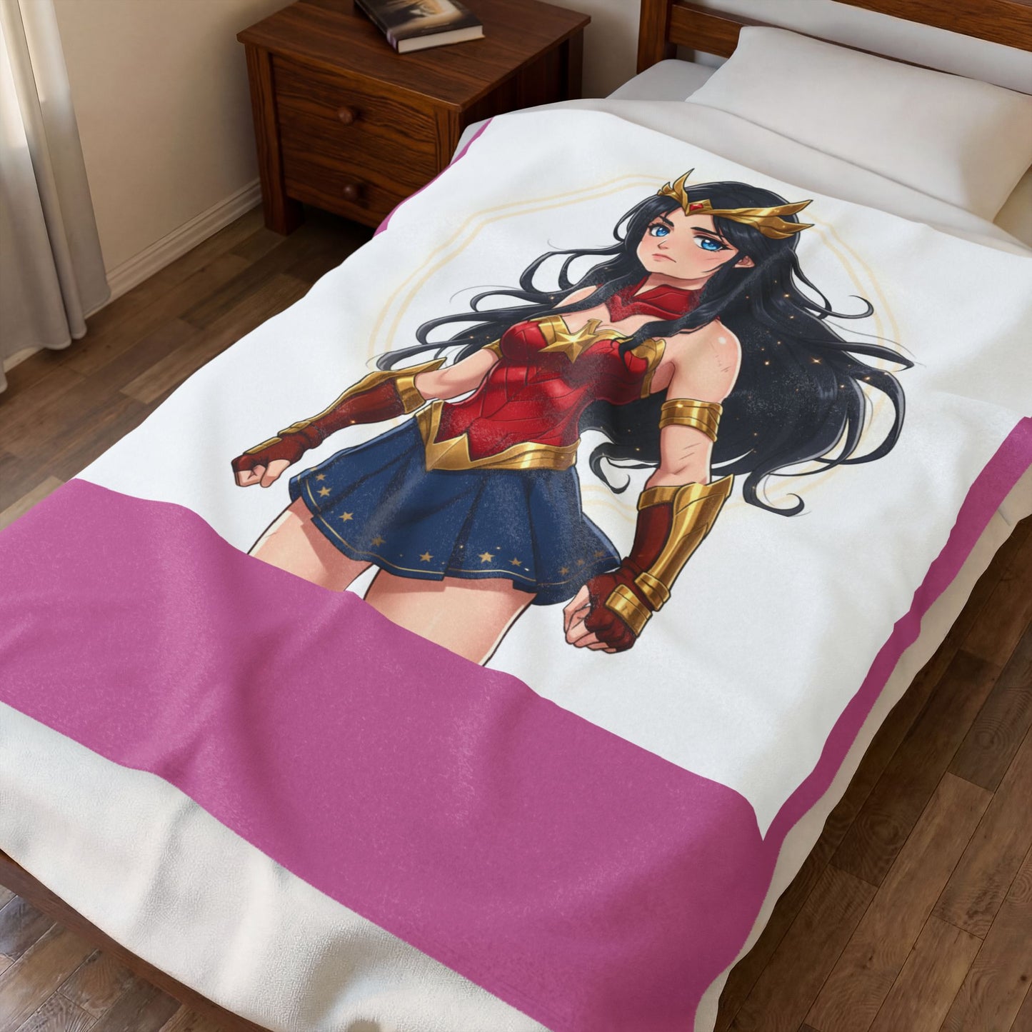 Wonder Heroine Velveteen Plush Blanket