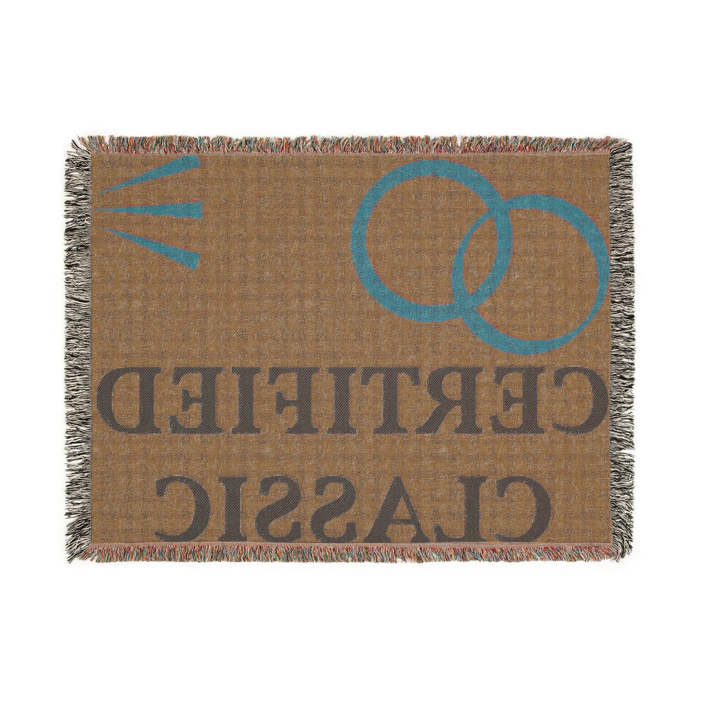 Certified Classic Woven Blanket — Retro Rings Throw for Living Room & Gift