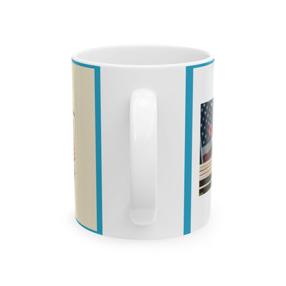 Fourth of July American Flag Ceramic Mug – Patriotic Independence Day Coffee Cup (11oz/15oz)