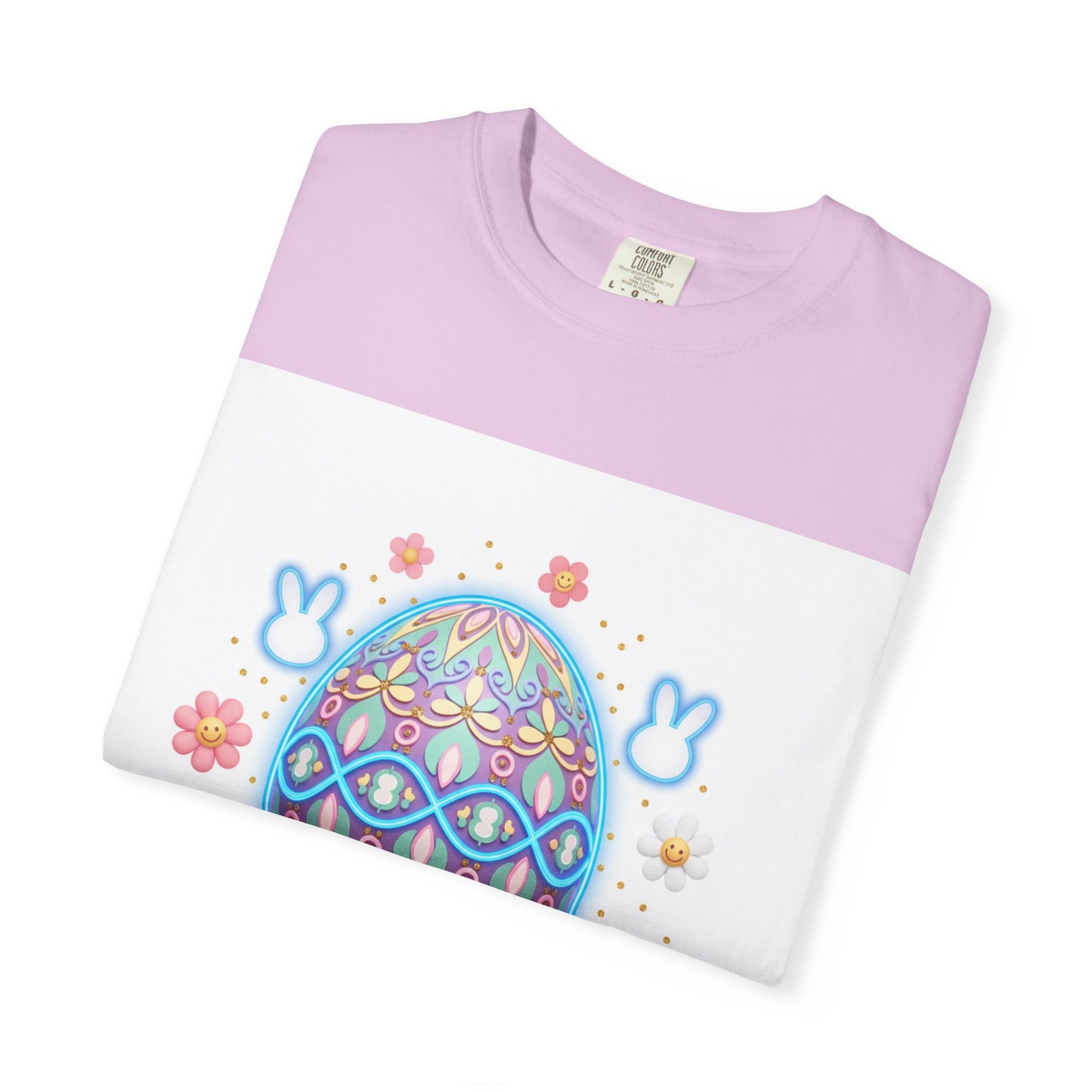 Easter Egg T-Shirt — Pastel Painted Egg & Basket Graphic