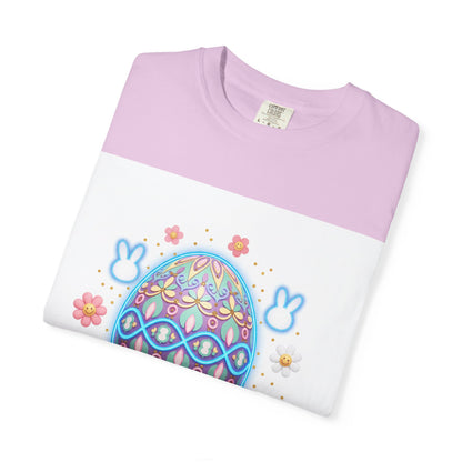 Easter Egg T-Shirt — Pastel Painted Egg & Basket Graphic