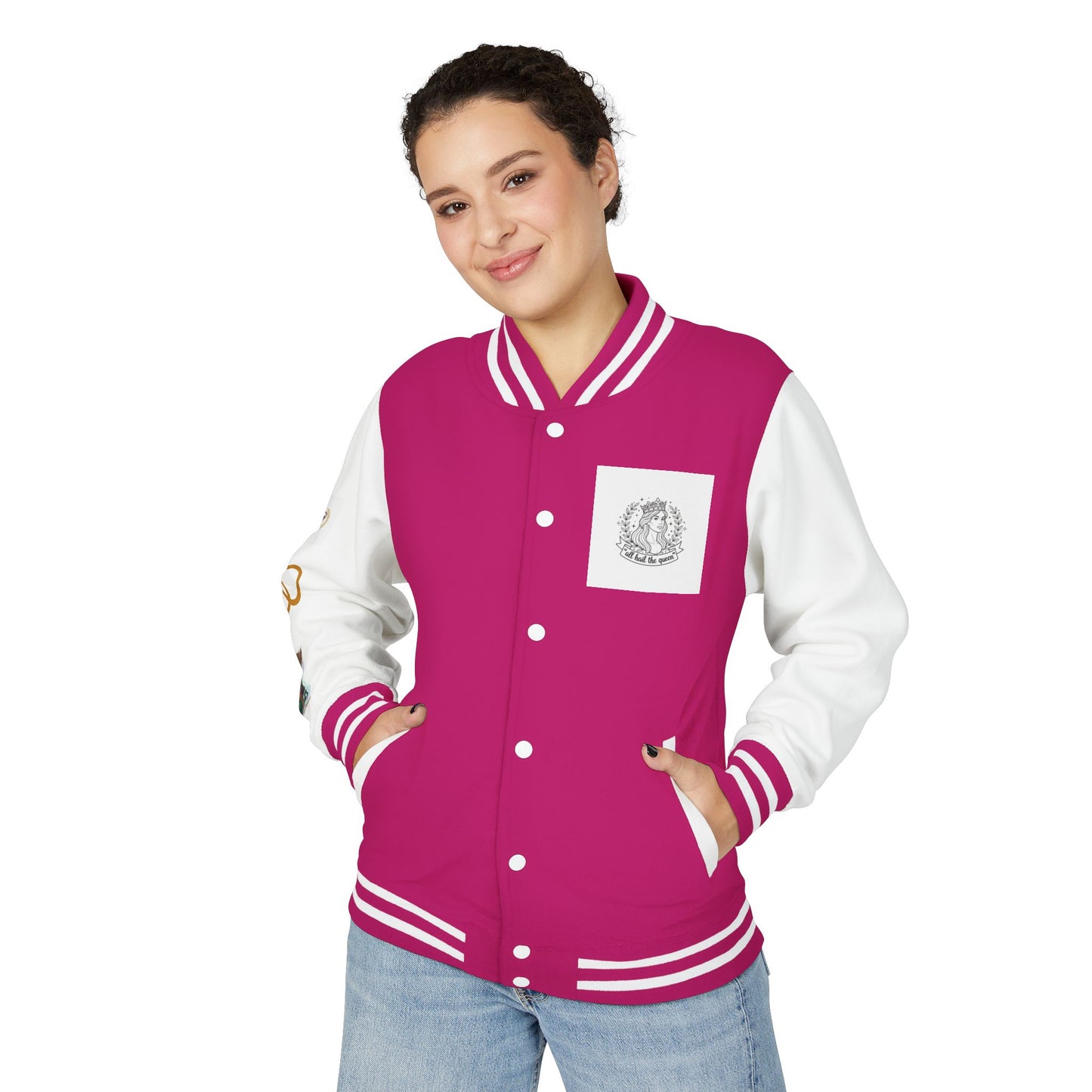 Letterman Jacket — Gothic Queen Illustration Varsity Jacket