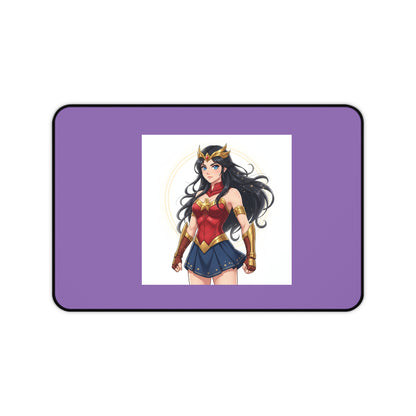 Wonder Hero Desk Mat — Purple Superhero Mousepad