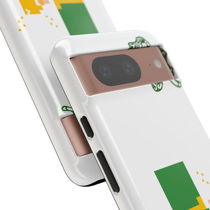 St. Patrick’s Pixel Leprechaun Phone Case — Cute Retro Gaming Clover Design