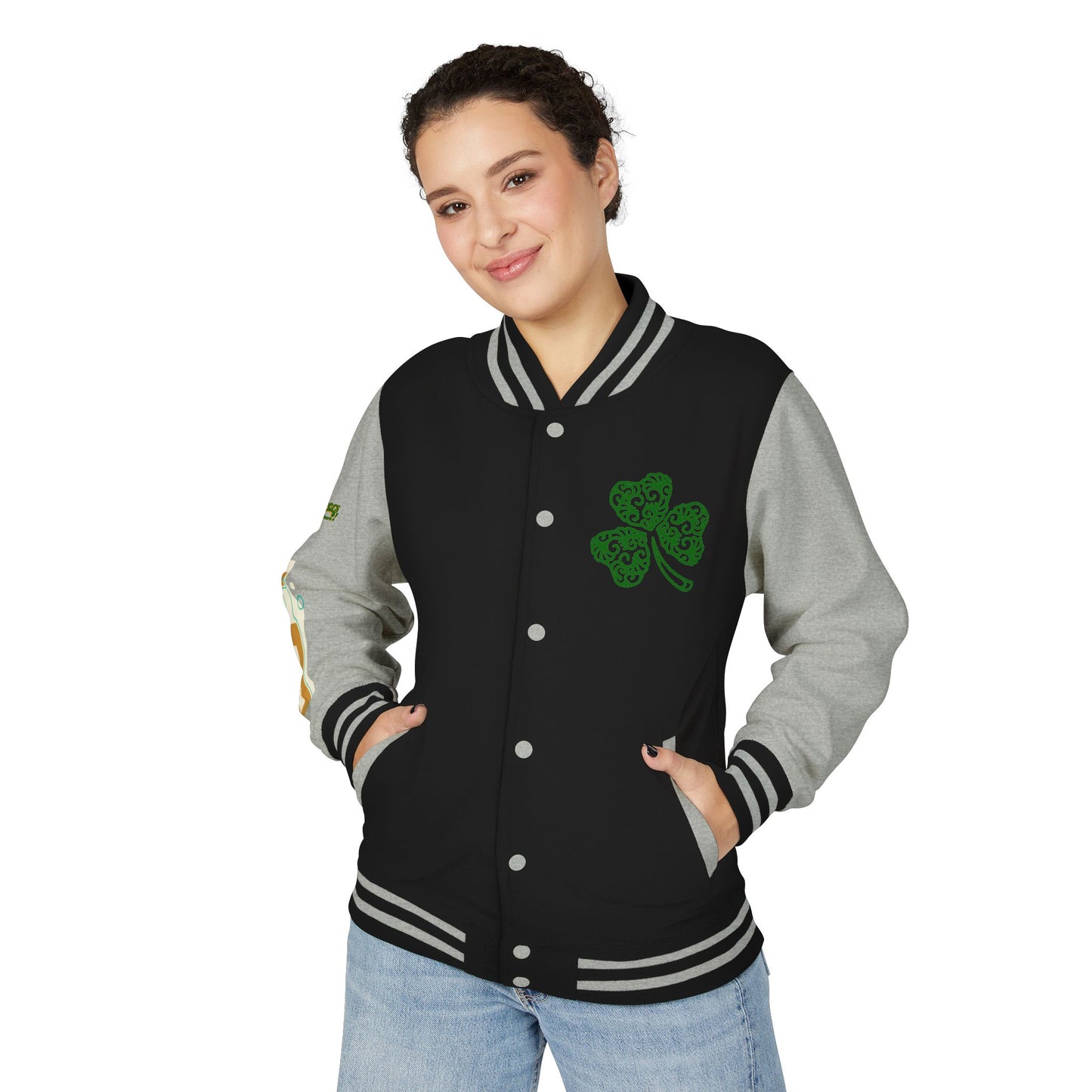 Lucky & Proud Shamrock Letterman Jacket