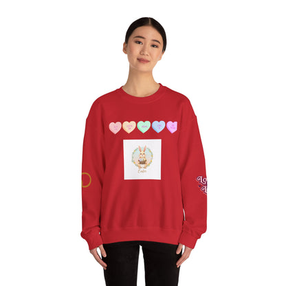 Easter Bunny & Candy Hearts Crewneck Sweatshirt