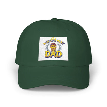 Dad Lion Patch Cap — Classic Embroidered “World's Best Dad” Baseball Hat