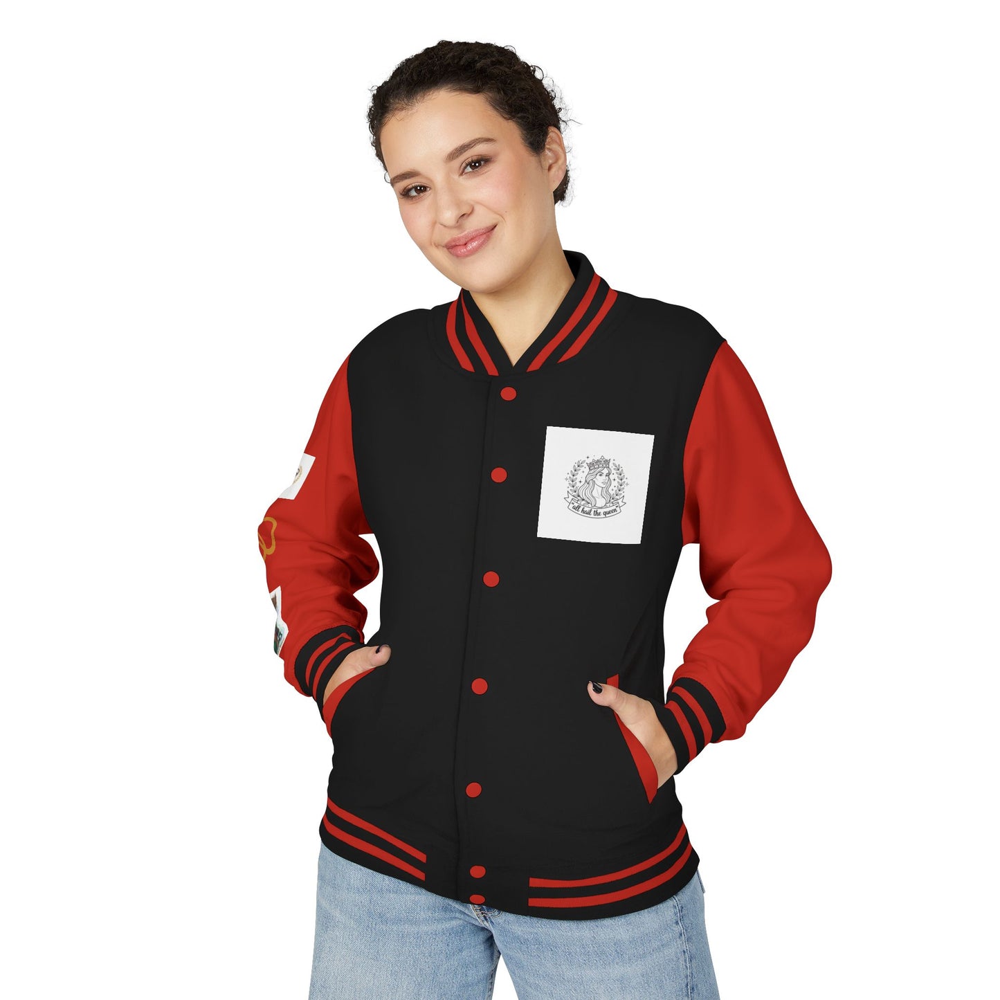 Letterman Jacket — Gothic Queen Illustration Varsity Jacket