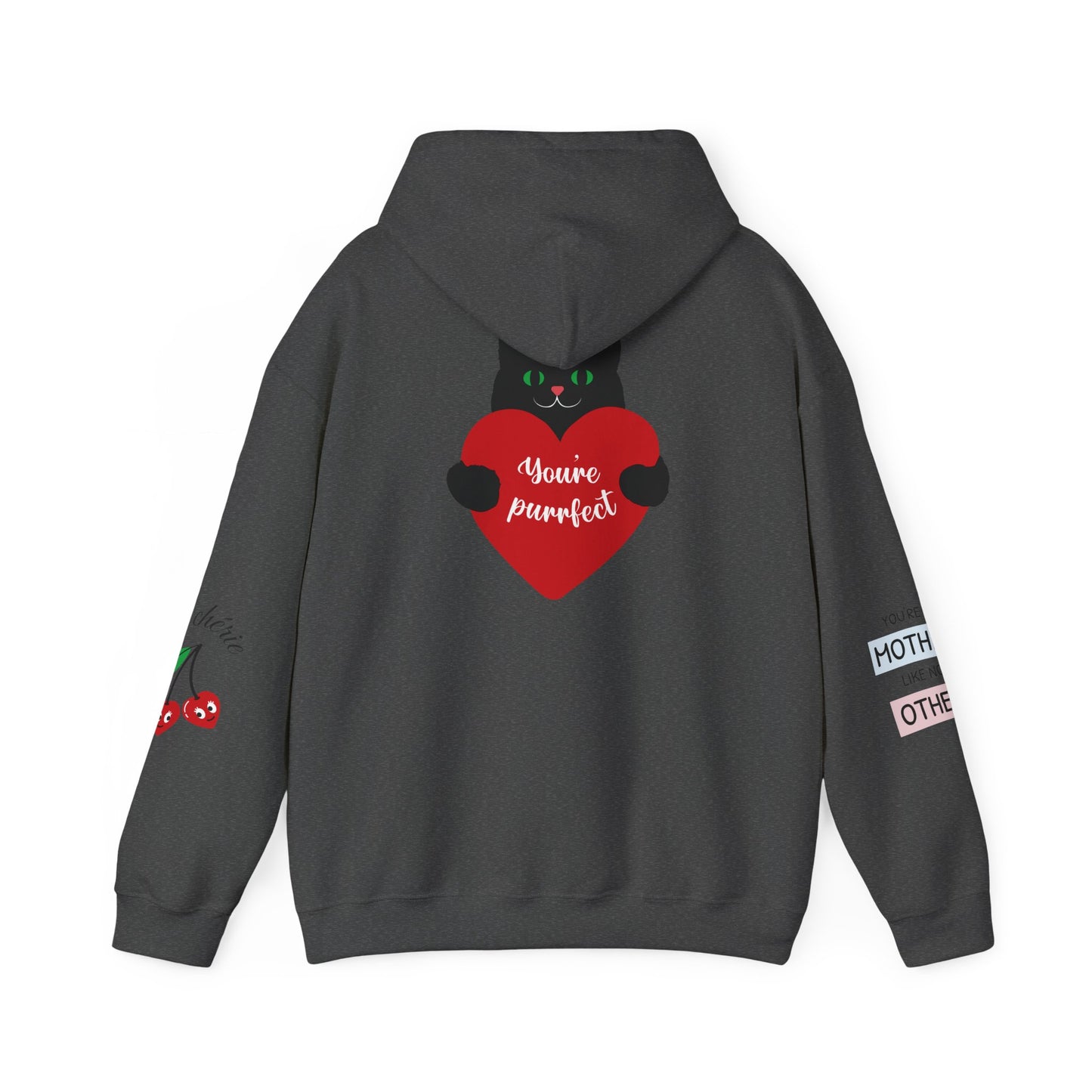 Mom Superhero Hoodie — “I don’t need superpowers, I am a MOM” Cat Heart Design