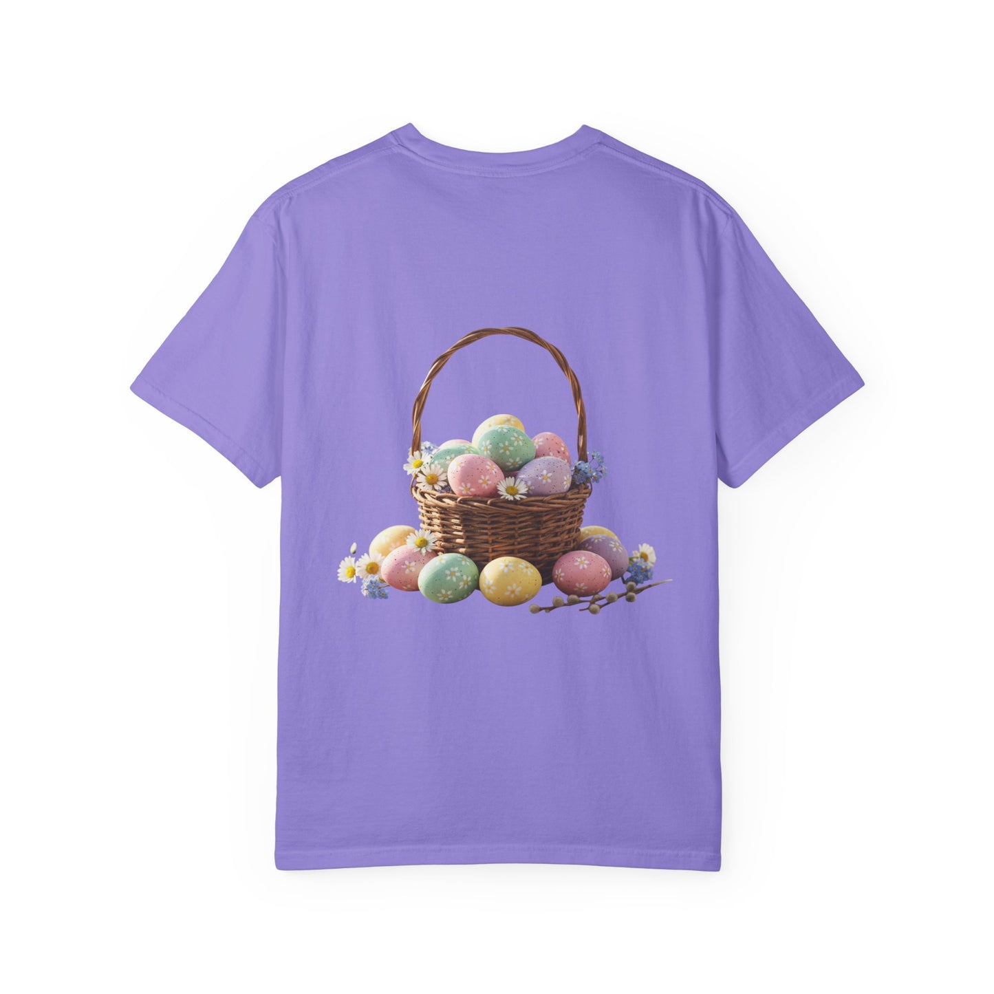 Easter Egg T-Shirt — Pastel Painted Egg & Basket Graphic
